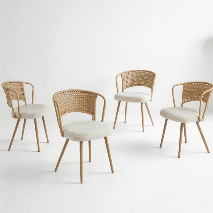Farmhouse Style Wicker Dining Chair Home Essentials