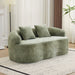 Curved Loveseat Sofa With Round Armrest Home Essentials