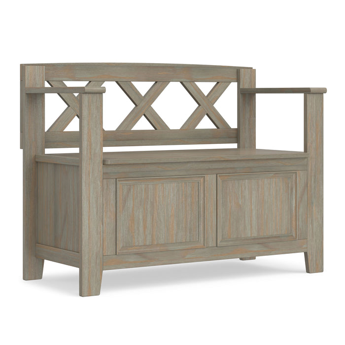 Amherst - Small Transitional Entryway Storage Bench Simpli-Home