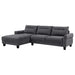 Verona - Loose Back Sectional Sofa - Gray Furniture Max