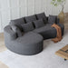 Curved Oversized Sectional Sofa With Extra Deep Seat Home Essentials