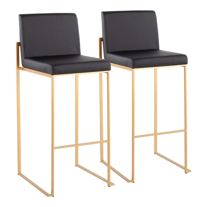 Fuji - Contemporary Design High Back Barstool Lumi Source