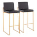 Fuji - Contemporary Design High Back Barstool Lumi Source