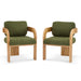 2 Pack Dining Chairs With Pillow Back Noble House