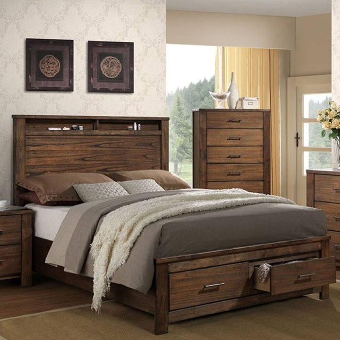 Eastern King Bed With Footboard Drawers Furniture - Oak Home Essentials