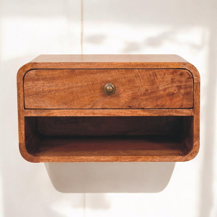 Curve Upper Slot Floating Nightstand