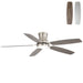42" Low Profile Ceiling Fan With Light, 18W Dimmable LED, Reversible DC Motor, Quiet Operation, 5 Blades, Remote Included - Silver Daily Nest