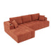 L - Shaped Sectional Sofa With Cup Holders & Side Pockets Home Essentials