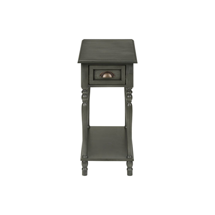 Accent Side Table, 2 Tier, Storage Drawer, Stylish Traditional Design 8th Street