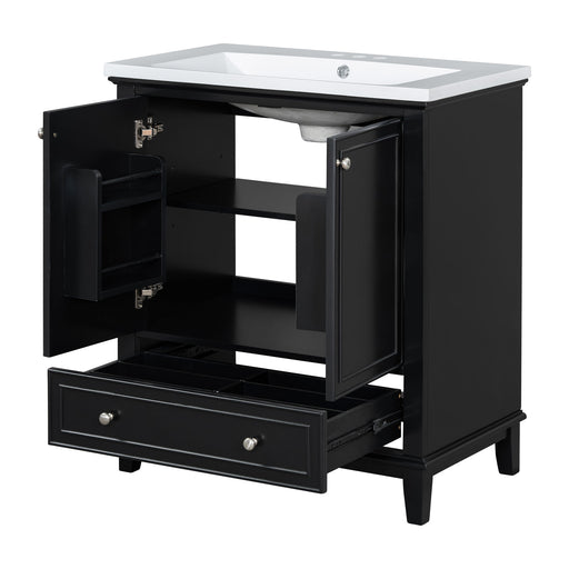 Modern Bathroom Vanity With Sink Combo, Multi Functional Cabinet With Doors And Drawer Hearth and Haven