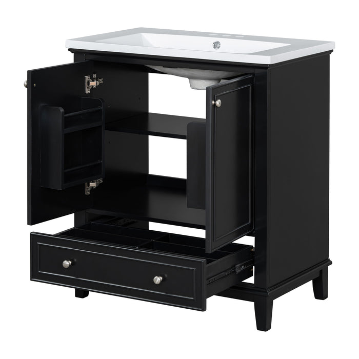 Modern Bathroom Vanity With Sink Combo, Multi Functional Cabinet With Doors And Drawer Hearth and Haven
