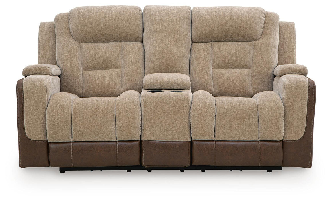 Mixed Motion - Power Reclining Loveseat With Console / Adjustable Headrest Signature Design by Ashley®