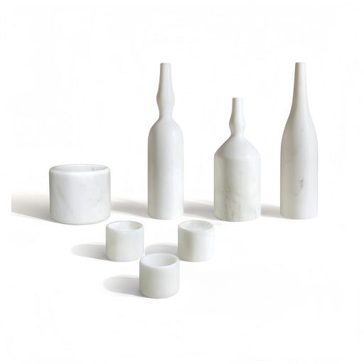 7 Pieces Luxury Natural Marble Living Room Accessories Set Daily Nest