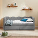 Gingham Daybed With USB Charging Port, Wave-Shaped Design Home Essentials