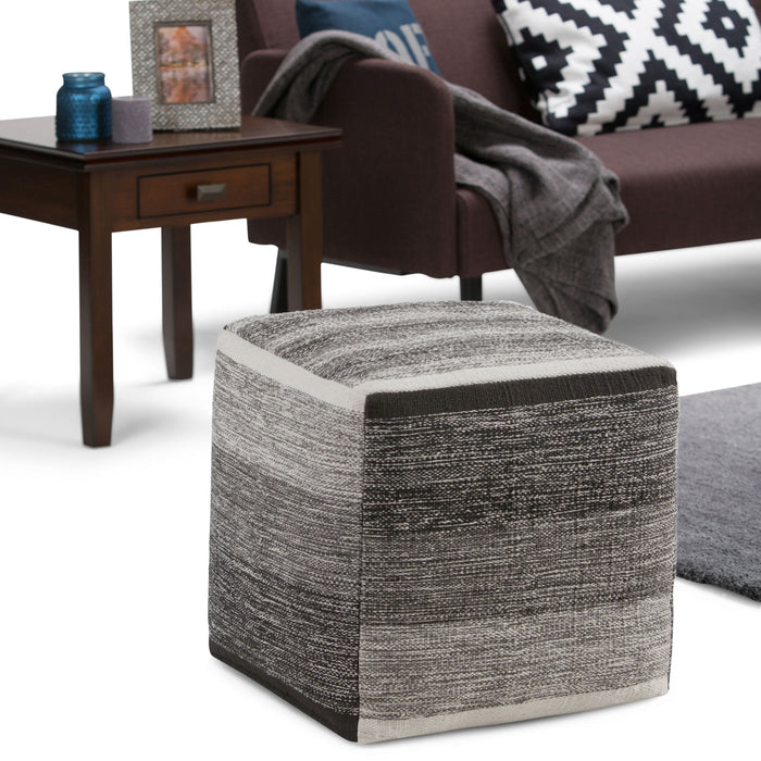 Naya - Upholstered Cube Pouf Simpli-Home