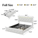 Upholstered Bed Frame With LED Lights, 4 Storage Drawers, Charging Station Home Essentials