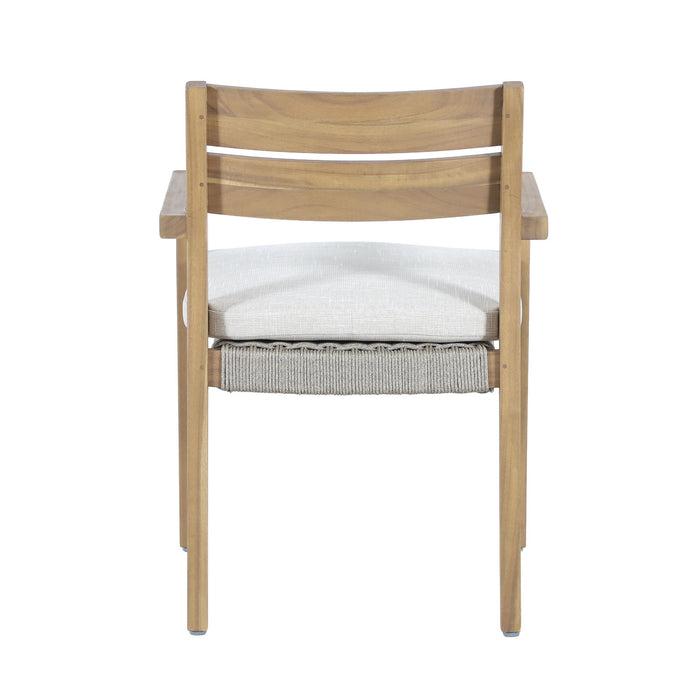 Arden - Wood And Wicker Patio Dining Chair (Set of 2) - Natural / Brown