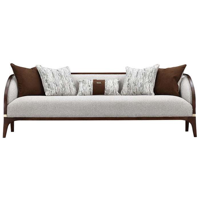 Houston - Sofa - Pebble / Walnut