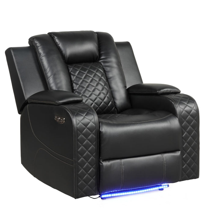 Benz - LED & Power Recliner Chair With Adjustable Headrest Matrix Furniture Group