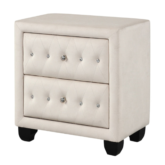 Sophia - 2 Drawer Upholstered Nightstand Matrix Furniture Group