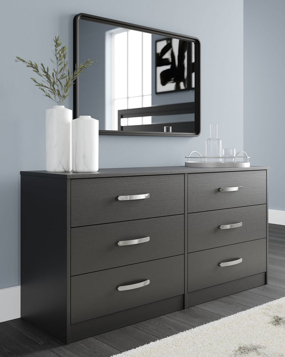 Finch - Six Drawer Dresser - Black Signature Design by Ashley®