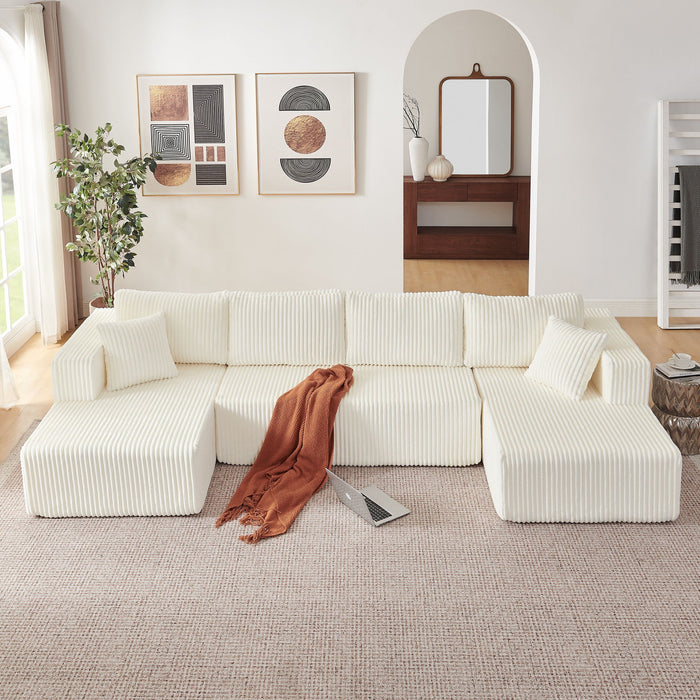 U - Shaped Modular Sectional Sofa For Living Room Home Essentials