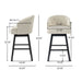 360 Degree Swivel Bar Stool & Stunning Nailhead Trim (Set of 2) - Beige Noble House