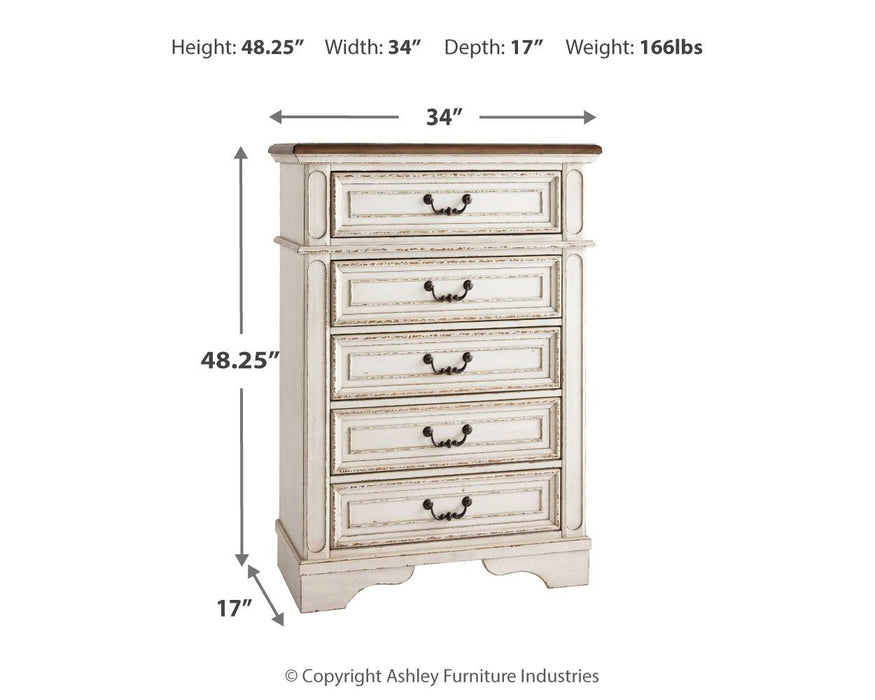 Realyn - Chest - Chipped White Signature Design by Ashley®