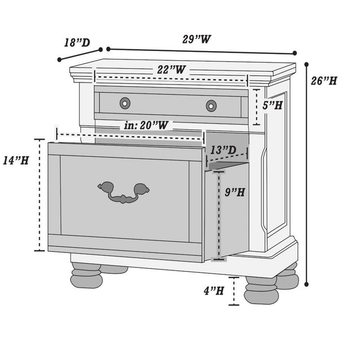3 Piece Bedroom Set, Bed With 2 Nightstands Home Essentials