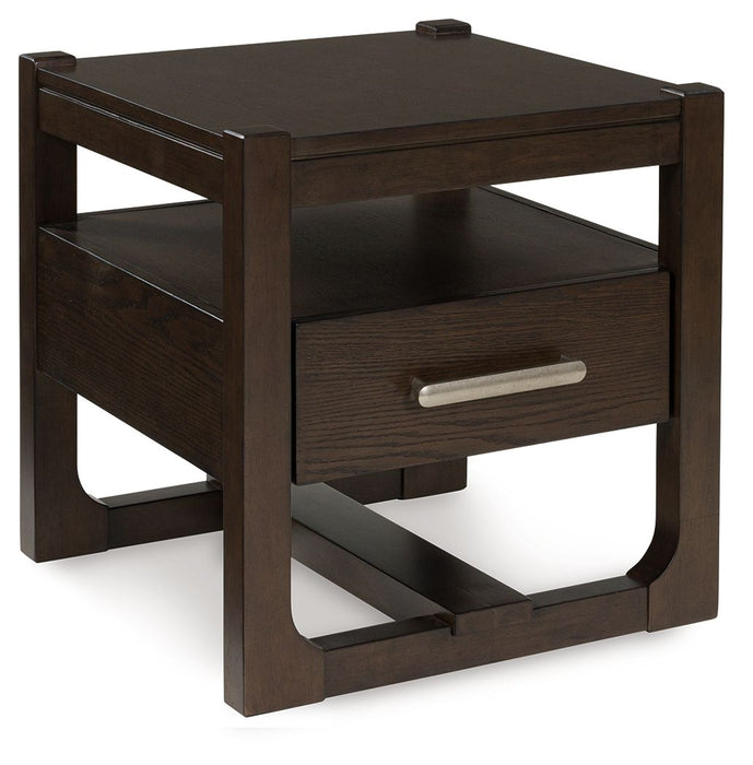 Breckington - Square End Table - Dark Brown Signature Design by Ashley®