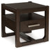 Breckington - Square End Table - Dark Brown Signature Design by Ashley®
