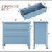Fluted 3 Drawer Nightstand With Soft Close Slides Home Essentials