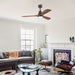 52" Ceiling Fan With LED Light, 3 Adjustable Color Temperatures, Reversible DC Motor For Living Room & Bedroom - Coffee Daily Nest