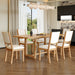Rectangular Extendable Dining Table Set With 6 Upholstered Chairs Hearth and Haven