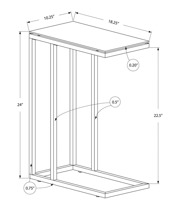 C-Shaped Accent Table For Living Room 8th Street