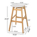 Modern Bar Stool Set With Upholstered Seating Noble House