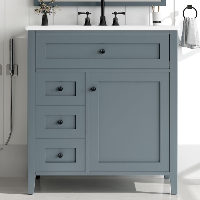Modern Bathroom Vanity With Sink, 3 Drawers And Adjustable Shelf Hearth and Haven