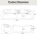 Curved Compressed Sofa, Nordic-Style Design For Living Room Home Essentials