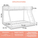 Twin Over Full Bunk Bed - White Home Essentials
