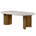 Darcy - Dining Table - Natural Marble Top & Dark Walnut ACME