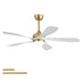 52" Indoor Ceiling Fan With 3 Color Dimmable LED Light Blades, Reversible DC Motor, Remote Control Daily Nest