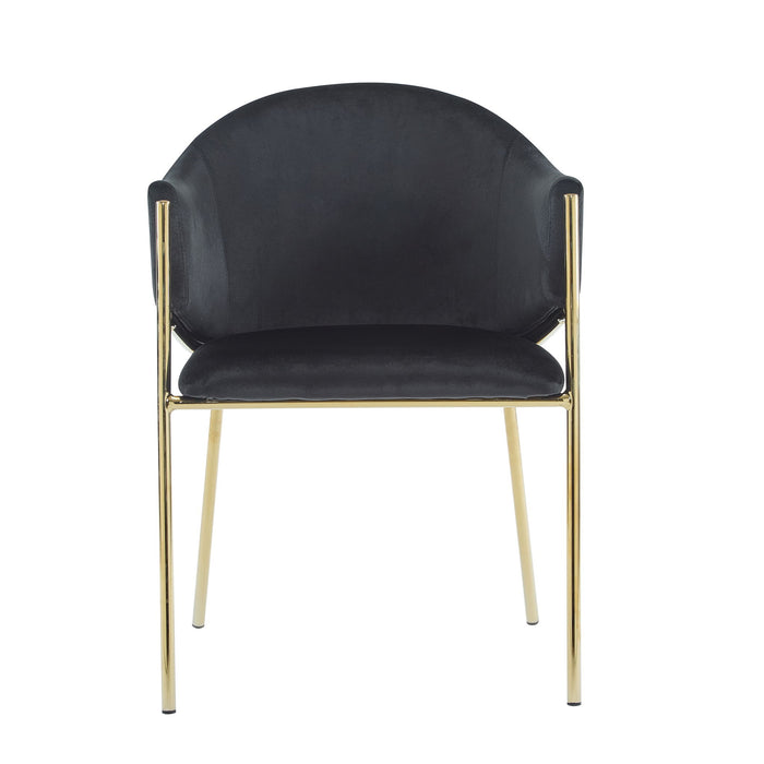 Modern Upholstered Dining Chair With Frame And Plush Velvet