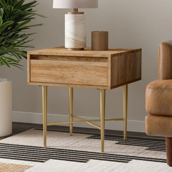 Fallon - End Table With Drawer - Natural Simpli-Home
