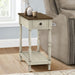 Accent End Table, 2 Tier, Storage Drawer, Traditional Stylish Design 8th Street