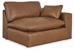 Emilia - Raf Corner Chair - Caramel Signature Design by Ashley®
