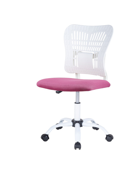 Home Office Chair Ergonomic Desk Chair Mesh Computer Adjustable Height Seat 360° Swivel Gaming Armless Chair Task - Pink