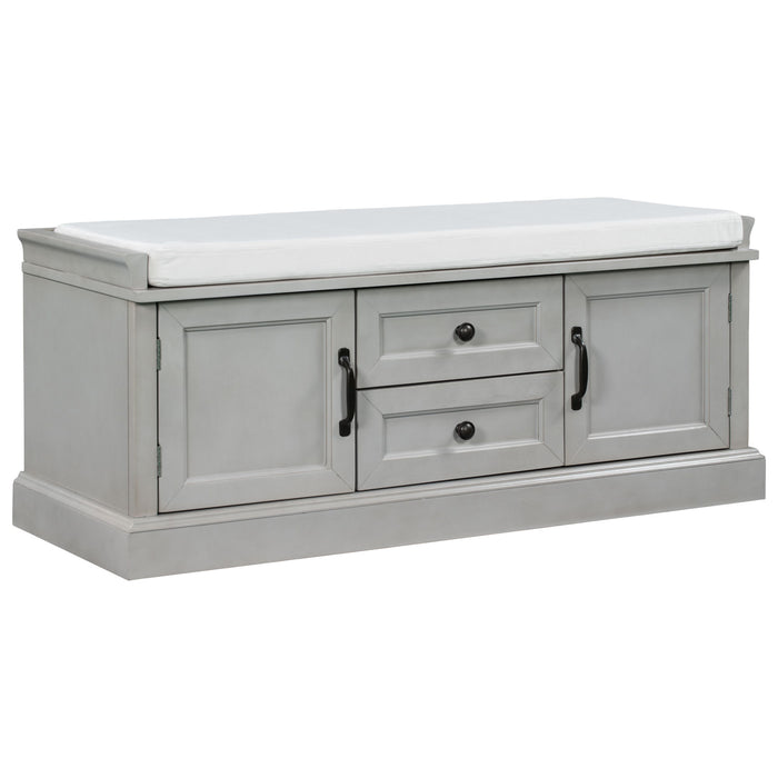 Hearth & Haven Daisy - Storage Bench With 2 Drawers And 2 Cabinets Hearth and Haven