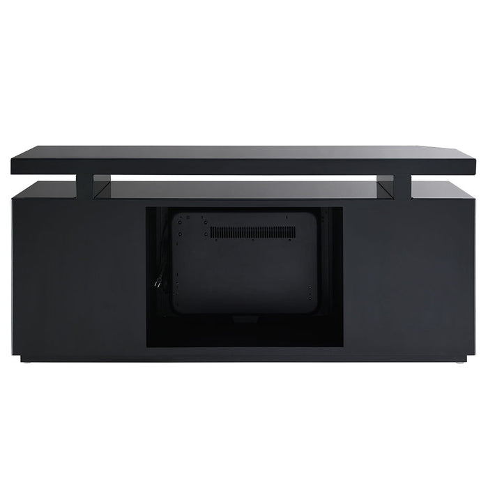 Drisana - TV Stand With Fireplace - Black Mirrored ACME