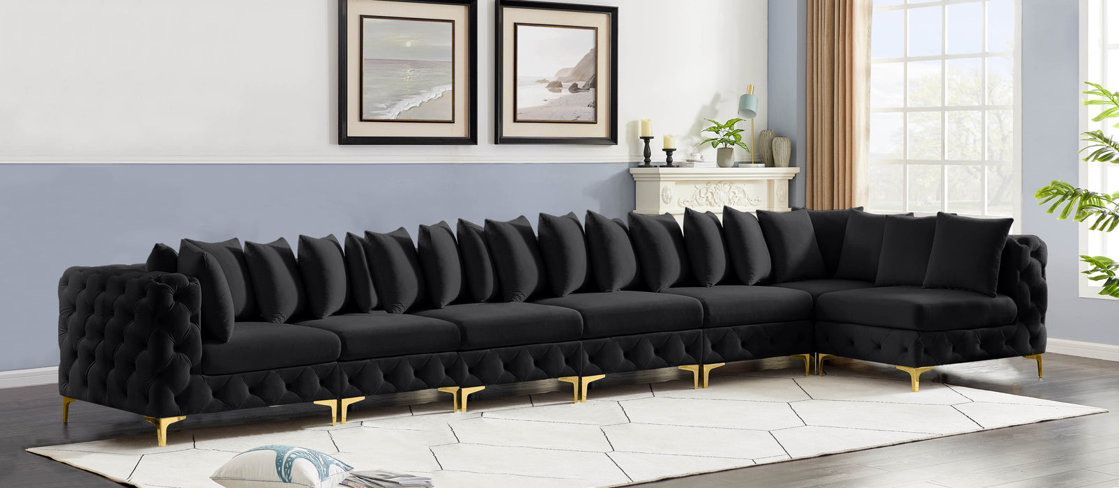 Tremblay - Modular Sectional 7 Piece - Black - Modern & Contemporary