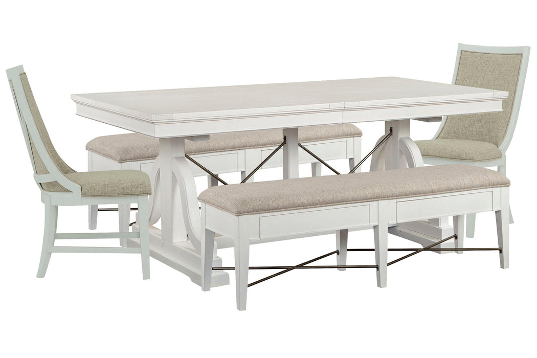 Heron Cove - Extendable Trestle Dining Table Set Magnussen Furniture
